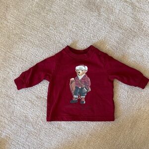 Ralph Lauren Baby Red Bear Graphic Shirt